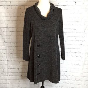 Neesha Heathered Gray Knit Dress(maybe worn as a tunic with leggings)
